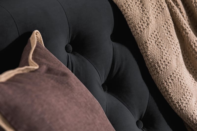 Howard Riviera 3-sits Sammetssoffa - Svart - Möbler - Soffa - 3 sits soffa