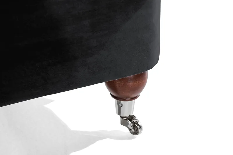 Howard Riviera 3-sits Sammetssoffa - Svart - Möbler - Soffa - 3 sits soffa