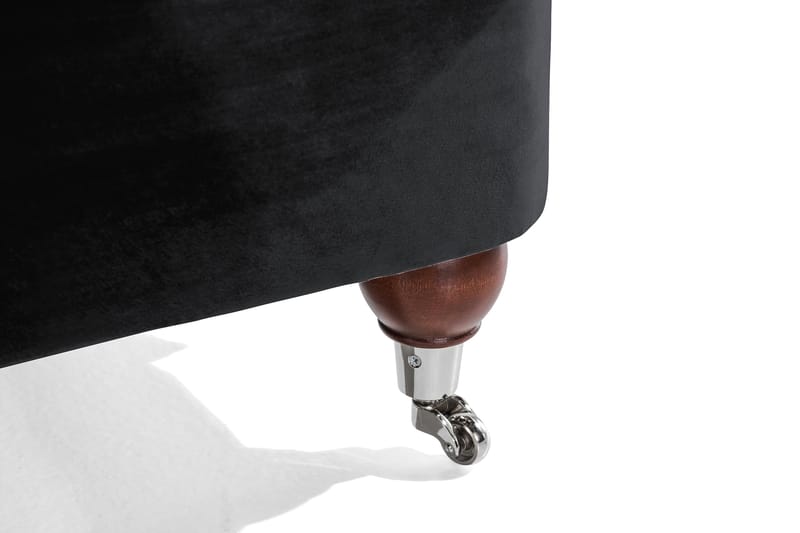 Howard Riviera 3-sits Sammetssoffa - Svart - Möbler - Soffa - 3 sits soffa