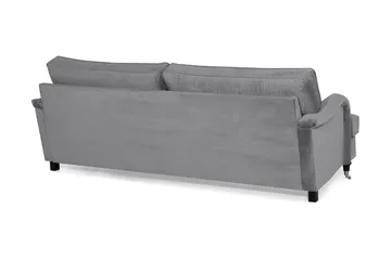 Howard soffa utan divan & schäslong Bloomington Howard Classic Sammetssoffa 3,5-sits Vera 2, Grå Sammet - Möbler - Soffa - 3 sits soffa