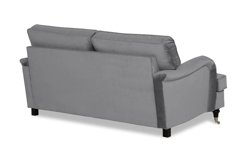 Howard soffa utan divan & schäslong Bloomington Howard Classic Sammetssoffa 3-sits Vera 2, Grå Sammet - Möbler - Soffa - 3 sits soffa