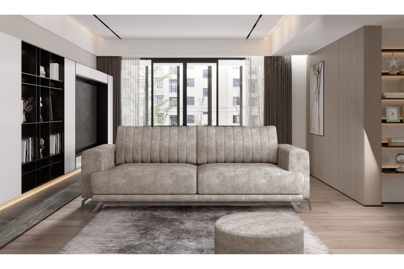 Jalissia 3-sits Soffa, Beige