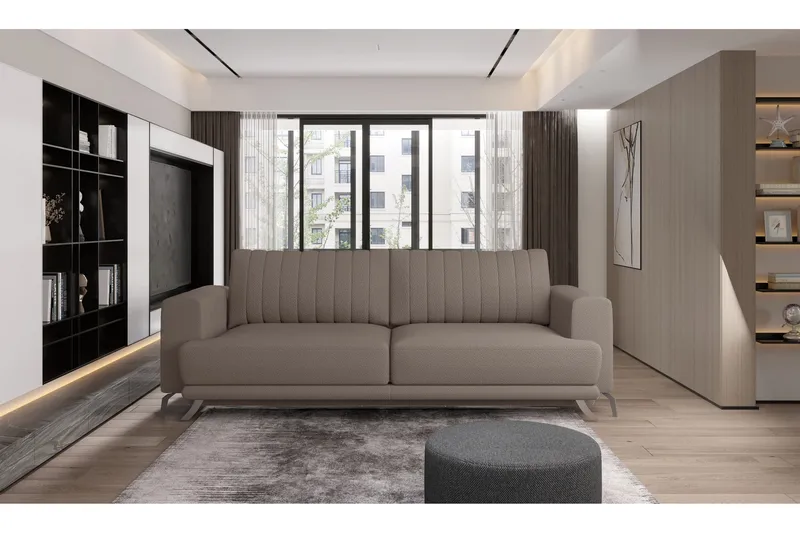 Jalissia 3-sits Soffa, Beige