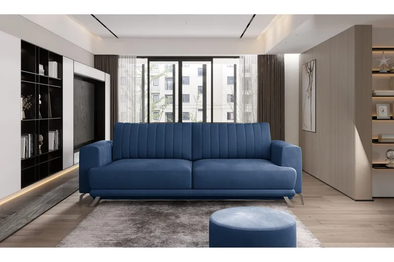 Jalissia 3-sits Soffa, Blå