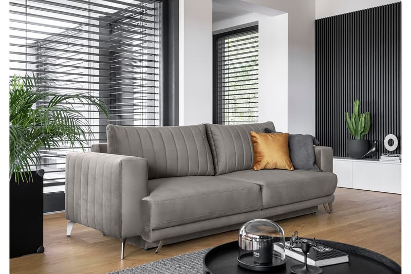 Jalissia 3-sits Soffa, Grå