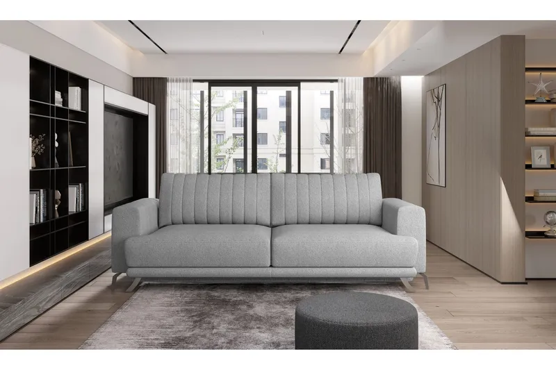 Jalissia 3-sits Soffa, Ljusgrå