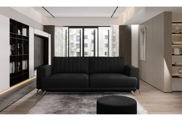 Jalissia 3-sits Soffa - Svart - Möbler - Soffa - 3 sits soffa