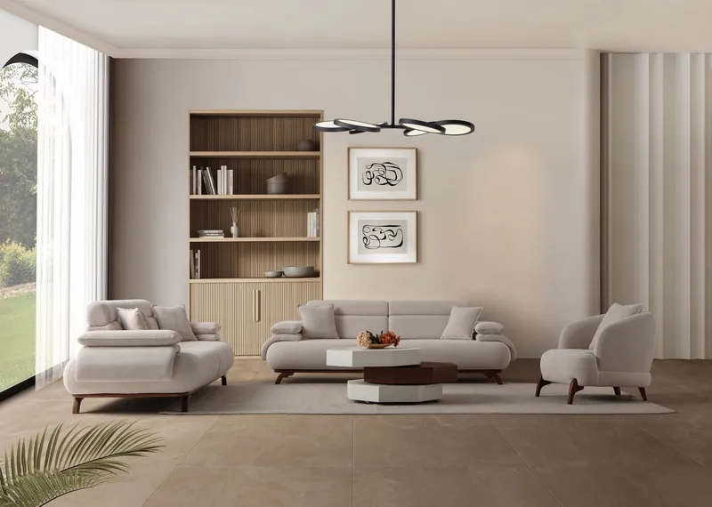 Kelnor 3-sits Soffa 246x81x97 cm - Beige - Möbler - Soffa - 3 sits soffa