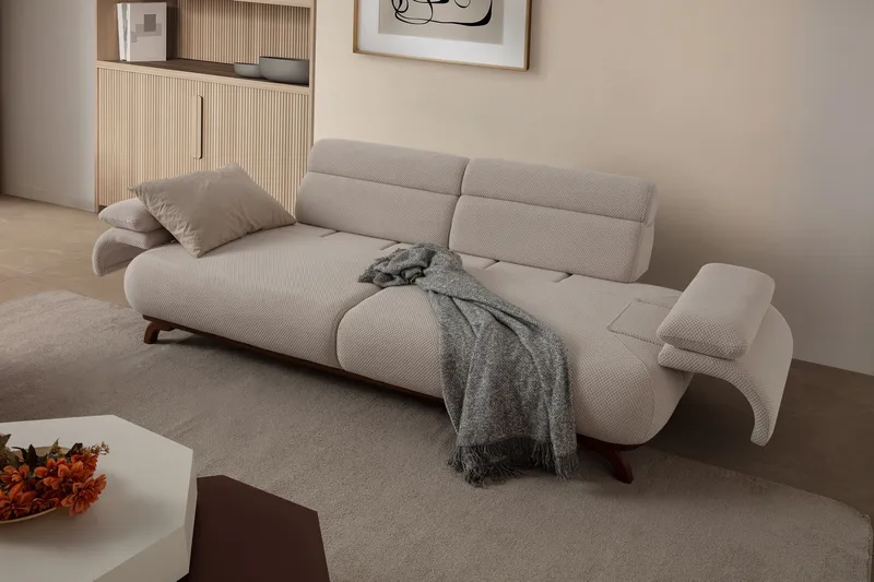 Kelnor 3-sits Soffa 246x81x97 cm - Beige - Möbler - Soffa - 3 sits soffa