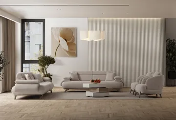 Kelnor 3-sits Soffa 246x81x97 cm - Beige - Möbler - Soffa - 3 sits soffa