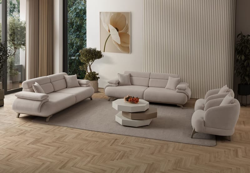 Kelnor 3-sits Soffa 246x81x97 cm - Beige - Möbler - Soffa - 3 sits soffa