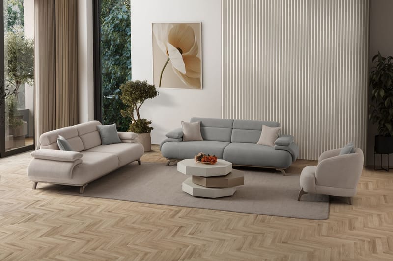 Kelnor 3-sits Soffa 246x81x97 cm - Grå - Möbler - Soffa - 3 sits soffa