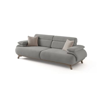 Kelnor 3-sits Soffa 246x81x97 cm - Grå - Möbler - Soffa - 3 sits soffa