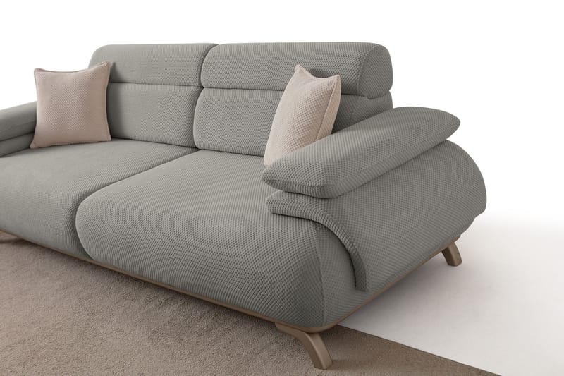 Kelnor 3-sits Soffa 246x81x97 cm - Grå - Möbler - Soffa - 3 sits soffa