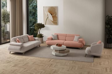 Kelnor 3-sits Soffa 246x81x97 cm - Puder - Möbler - Soffa - 3 sits soffa