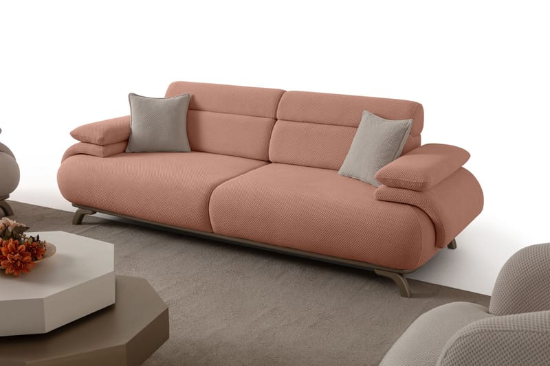 Kelnor 3-sits Soffa 246x81x97 cm - Puder - Möbler - Soffa - 3 sits soffa