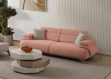 Kelnor 3-sits Soffa 246x81x97 cm - Puder - Möbler - Soffa - 3 sits soffa