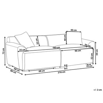 3-sits soffa Korio - Grå, svart - Möbler - Soffa - 3 sits soffa