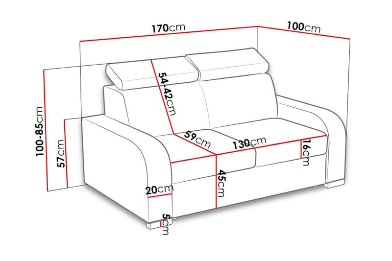 Lavona 2-sits Soffa - Brun - Möbler - Soffa - 3 sits soffa