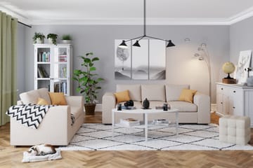 Link 3-sits Tygsoffa - Beige - Möbler - Soffa - 3 sits soffa