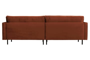 Lissbon 3-sits Sammetssoffa 275 cm - Röd - Möbler - Soffa - 3 sits soffa