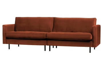 Lissbon 3-sits Sammetssoffa 275 cm - Röd - Möbler - Soffa - 3 sits soffa