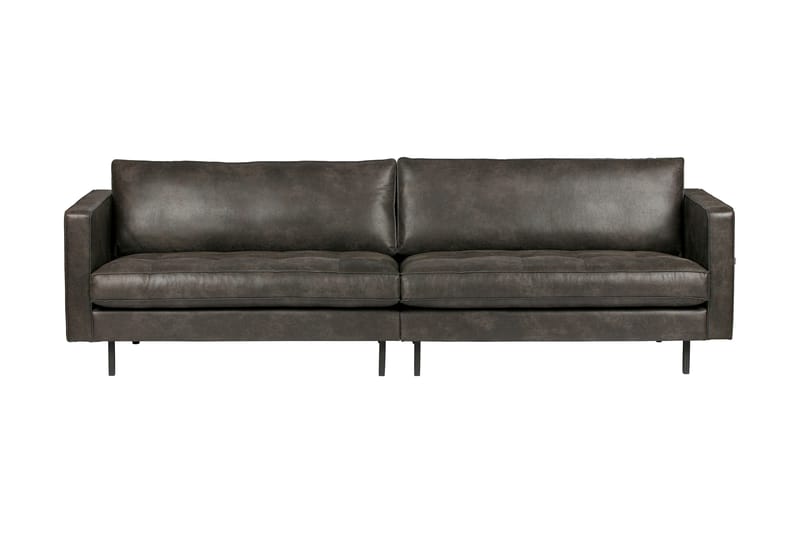 Lissbon 3-sits Soffa 275 cm i Konstläder, Mörkgrå