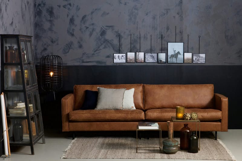 Lissbon 3-sits Soffa 275 cm i Läder - Cognac - Möbler - Soffa - 3 sits soffa