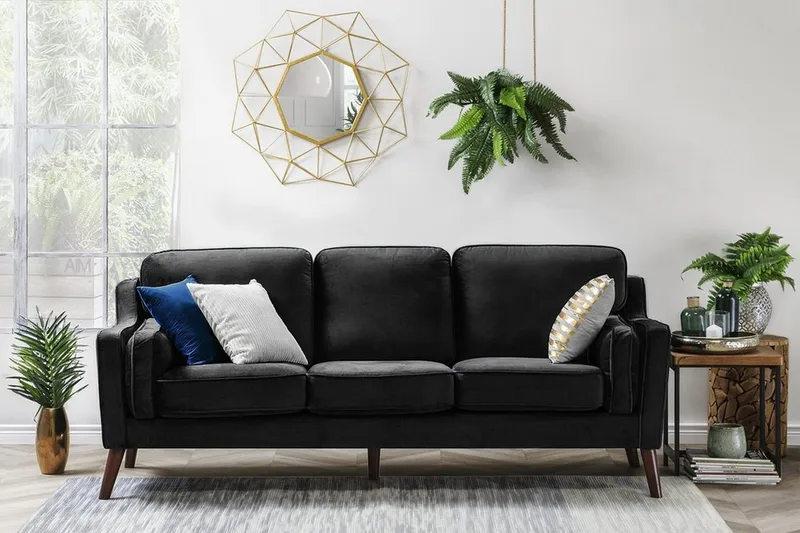 Lokka Soffa 3 Sits - Svart - Möbler - Soffa - 3 sits soffa