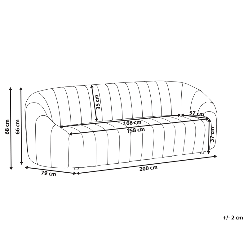 3-sits soffa Malung - Beige - Möbler - Soffa - Sammetssoffa