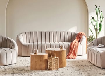 3-sits soffa Malung - Beige - Möbler - Soffa - Sammetssoffa