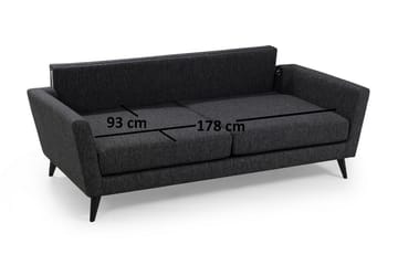 Mangia 3-sits Bäddsoffa 93x178 cm i Tyg - Antracit - Möbler - Soffa - Bäddsoffa - 3 sits bäddsoffa