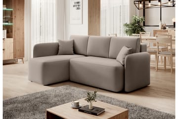 3-sits Soffa med Divan Hadson - Beige - Möbler - Soffa - Sammetssoffa