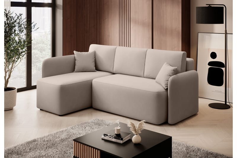 3-sits Soffa med Divan Hadson - Beige - Möbler - Soffa - Sammetssoffa