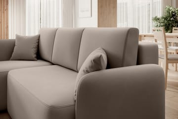 3-sits Soffa med Divan Hadson - Beige - Möbler - Soffa - Sammetssoffa