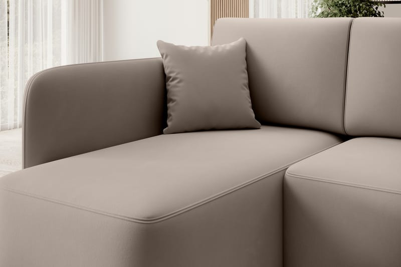 3-sits Soffa med Divan Hadson - Beige - Möbler - Soffa - Sammetssoffa