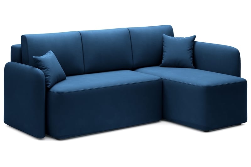 3-sits Soffa med Divan Hadson - Blå - Möbler - Soffa - Sammetssoffa