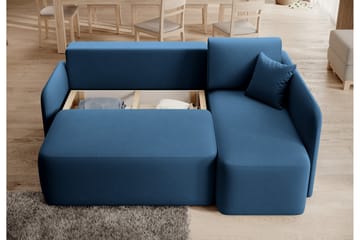 3-sits Soffa med Divan Hadson - Blå - Möbler - Soffa - Sammetssoffa