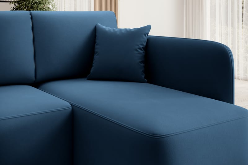 3-sits Soffa med Divan Hadson - Blå - Möbler - Soffa - Sammetssoffa