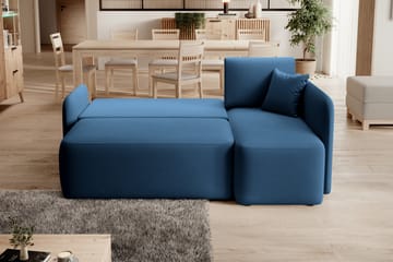 3-sits Soffa med Divan Hadson - Blå - Möbler - Soffa - Sammetssoffa
