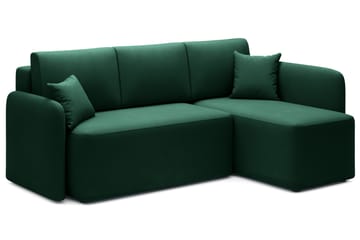 3-sits Soffa med Divan Hadson - Grön - Möbler - Soffa - Divansoffa & schäslongsoffa - 3 sits soffa med divan