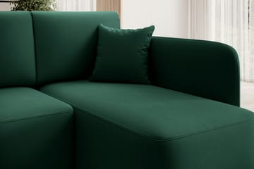 3-sits Soffa med Divan Hadson - Grön - Möbler - Soffa - Divansoffa & schäslongsoffa - 3 sits soffa med divan