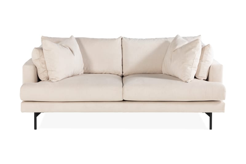 Menard 3-sits Djup Manchestersoffa - Beige - Möbler - Soffa - 3 sits soffa