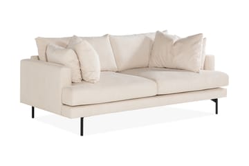 Menard 3-sits Djup Manchestersoffa - Beige - Möbler - Soffa - 3 sits soffa