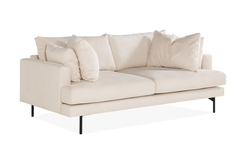 Menard 3-sits Djup Manchestersoffa - Beige - Möbler - Soffa - 3 sits soffa
