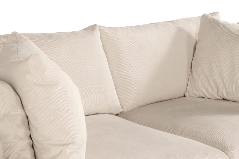 Menard 3-sits Djup Manchestersoffa - Beige - Möbler - Soffa - 3 sits soffa