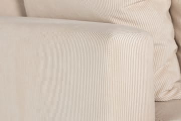 Menard 3-sits Djup Manchestersoffa - Beige - Möbler - Soffa - 3 sits soffa