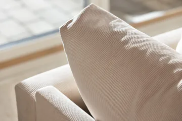 Menard 3-sits Djup Manchestersoffa - Beige - Möbler - Soffa - 3 sits soffa