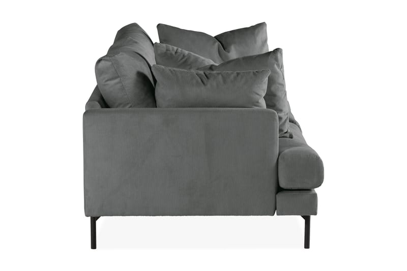 Menard 3-sits Djup Manchestersoffa - Grå - Möbler - Soffa - 3 sits soffa