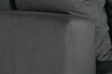 Menard 3-sits Djup Manchestersoffa - Grå - Möbler - Soffa - 3 sits soffa